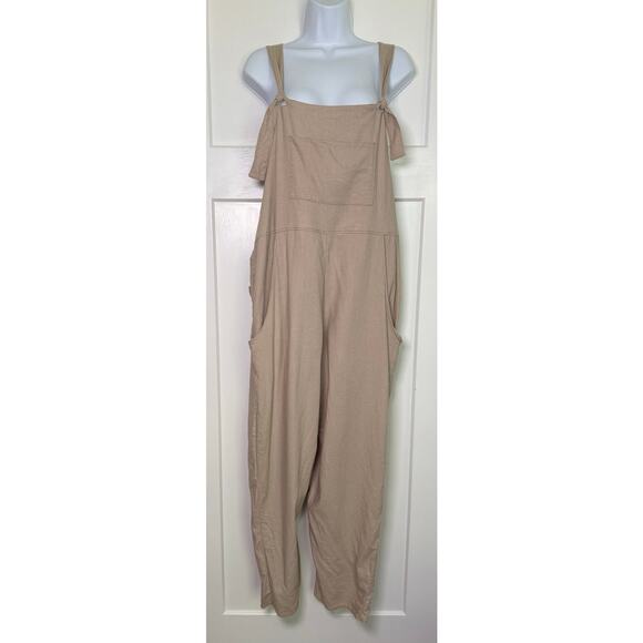 Farmhouse‎ Frocks Overalls Jumpsuit Tn Oversized Relaxed Fit Knot Strap MEDIUM - Picture 1 of 11